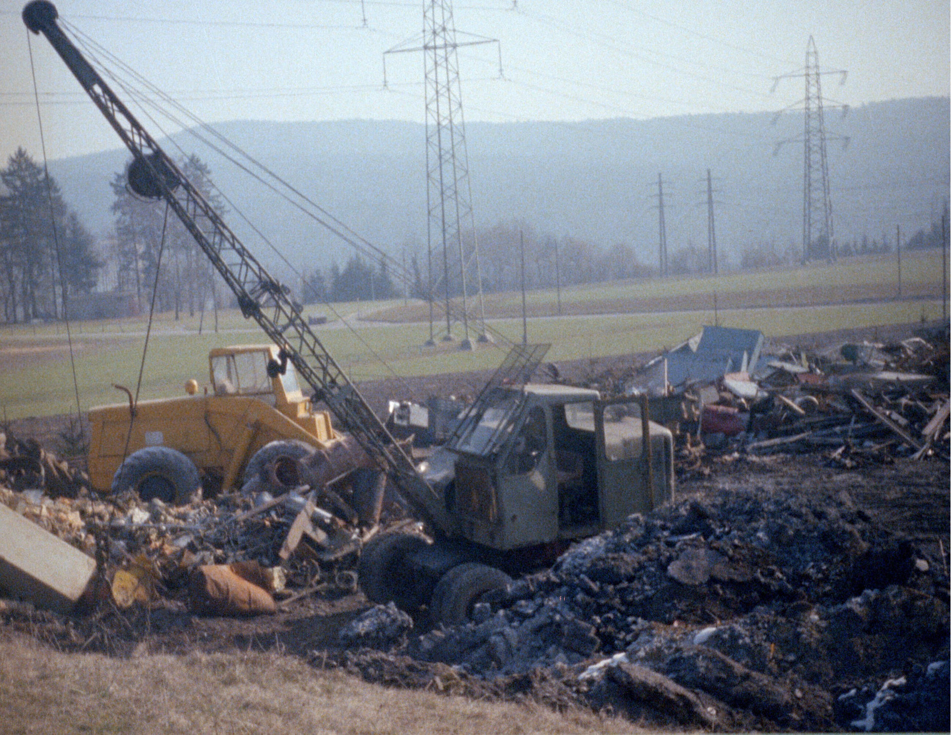 Schrottplatz Dättnau Fuchskran 1965